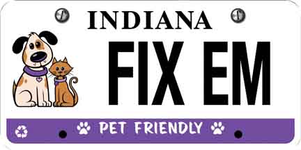 Indiana Spay Neuter License Plate